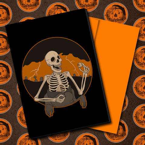 Skin Is Overrated Halloween Greeting Card